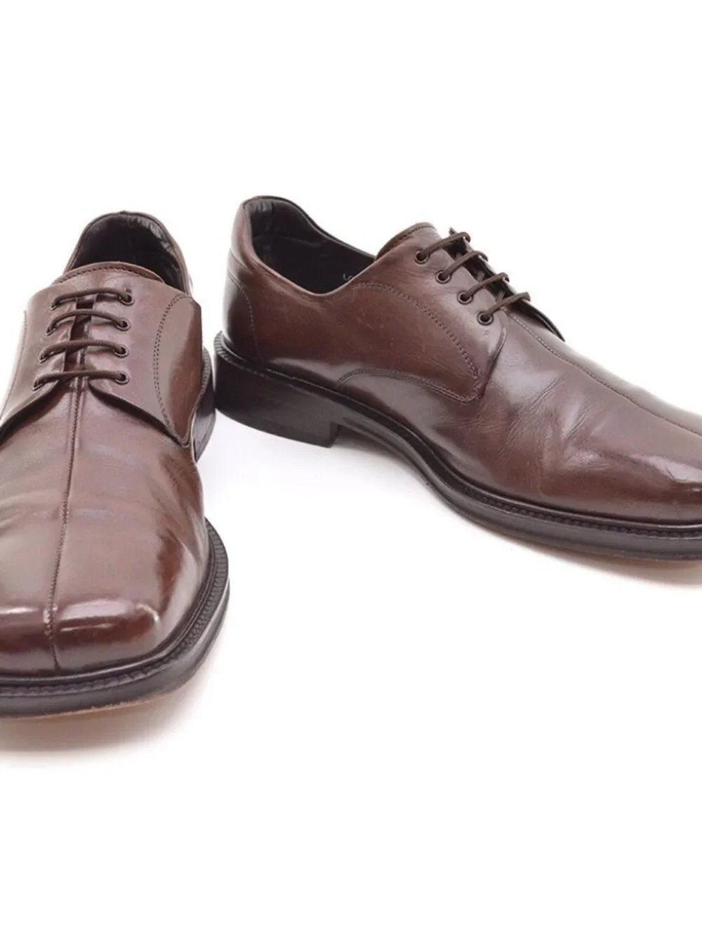 Men Mezlan Lourve Brown Split Square Toe Oxfords 8.5 M